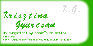 krisztina gyurcsan business card